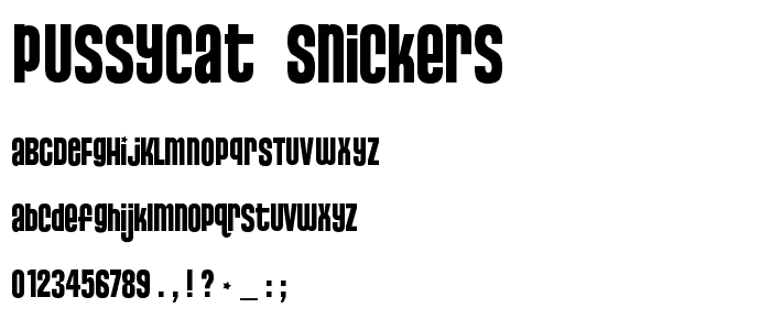 Pussycat  Snickers font